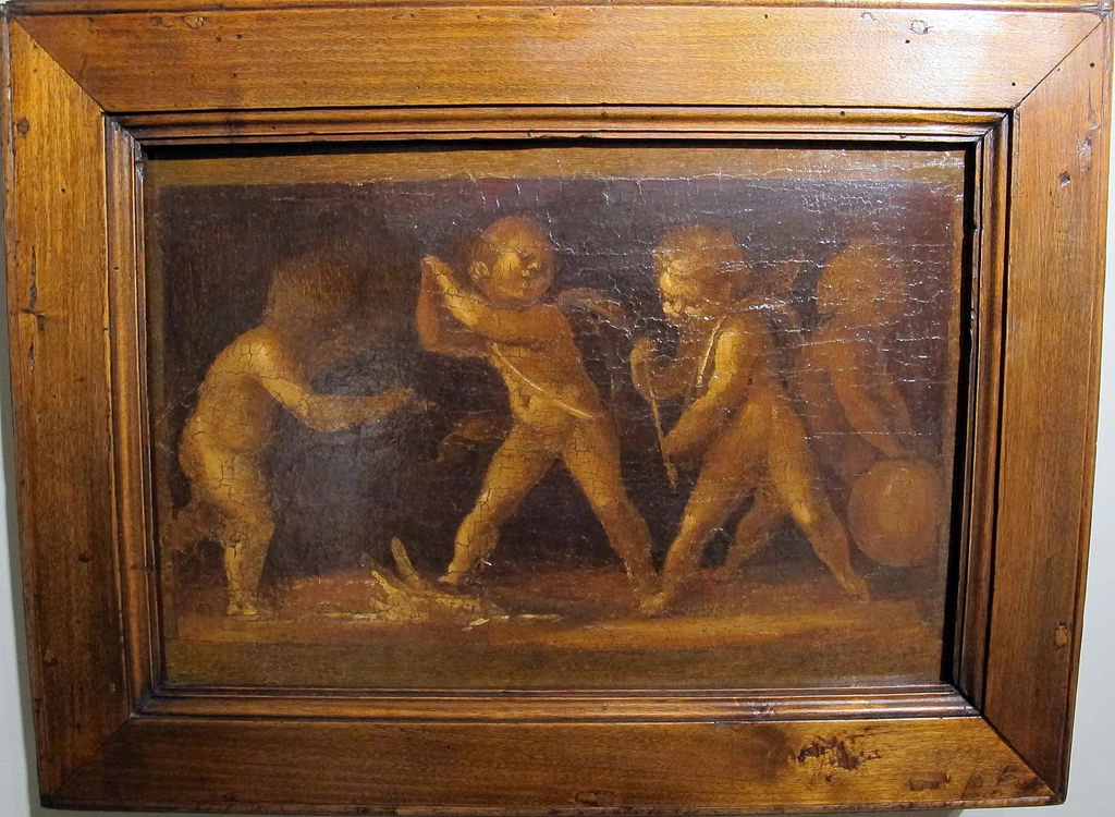 Pannelli dal carro della moneta, Collezione Loeser - putti che cacciano con frecce e palla, Palazzo vecchio, Firenze